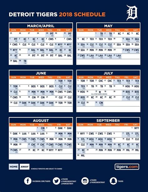 detroit tigers spring training game schedule